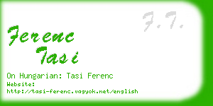 ferenc tasi business card